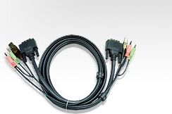 Aten Kable KVM, 1.8m, Czarny (2L7D02U)