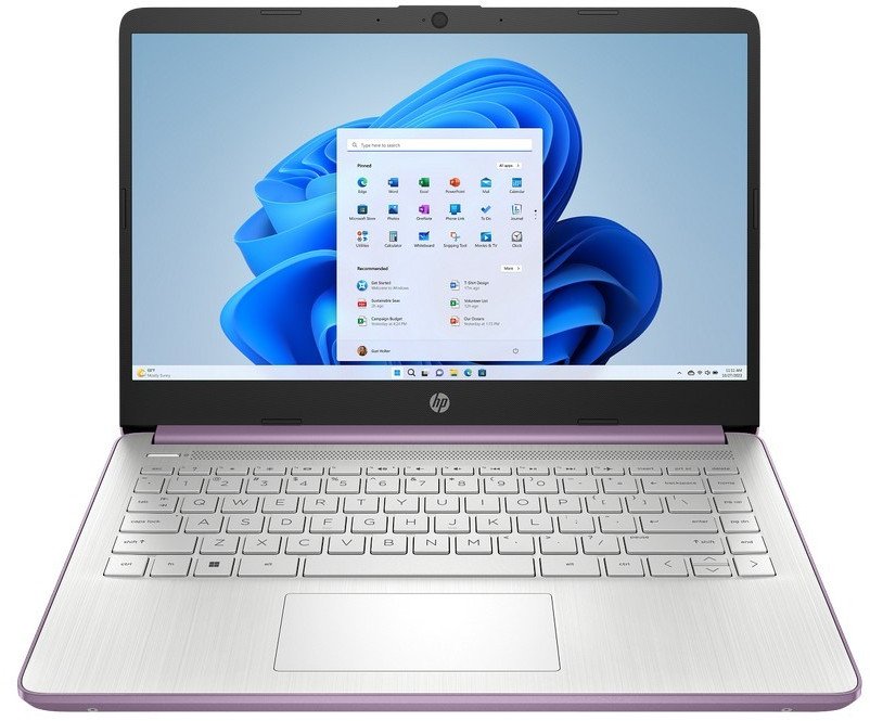 HP Dotykowy laptop HP 14-dq0804ds / A9ET6UA / Intel N4120 / 8GB / 64GB eMMC / HD / Dotyk / Win 11 / Fioletowy