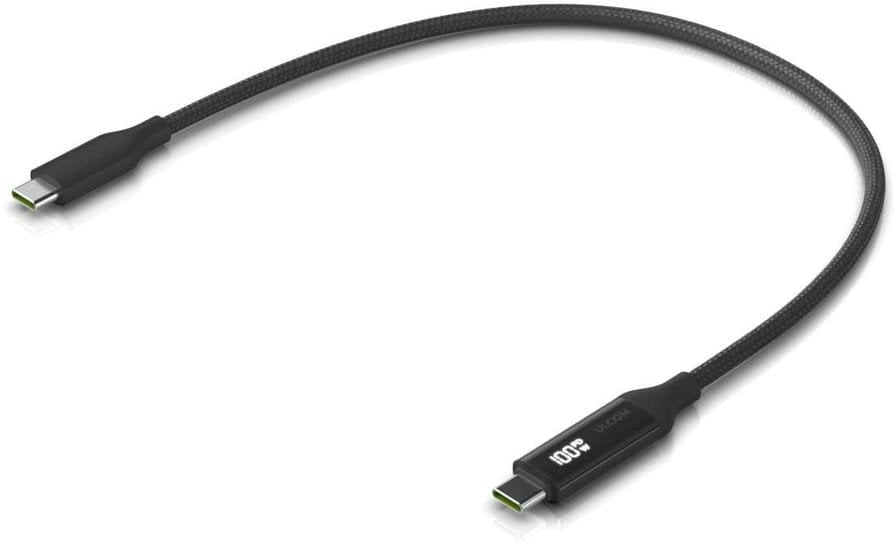   Ubiquiti UACC-Cable-USB-100W-0.3M-BK kabel USB 0,3 m USB C Czarny, Szary