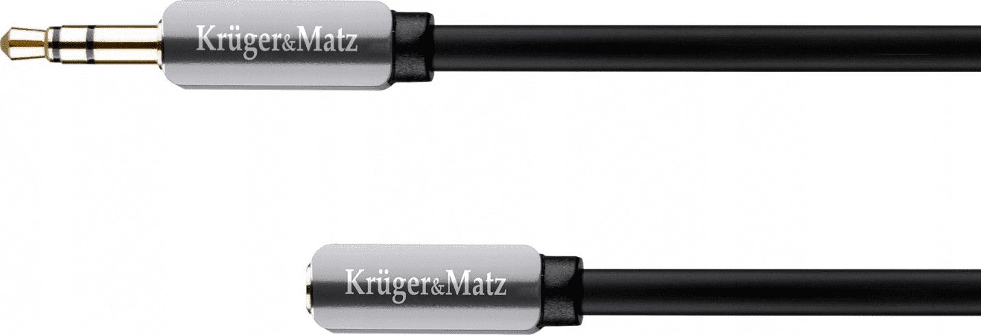 Kabel Kruger&Matz Jack 3.5mm - Jack 3.5mm 1.8m srebrny (KM0316)