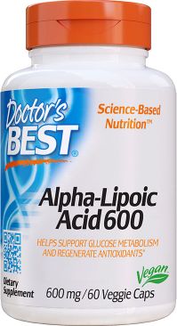 DOCTORS BEST Alpha Lipoic Acid 600mg vege 60 kaps.