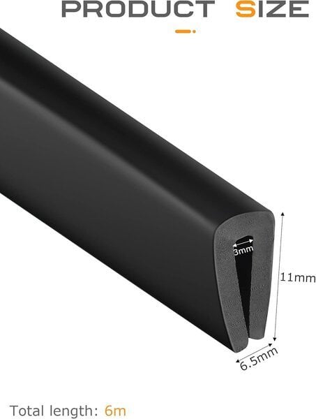 PROFIL U PIONOWY PRZYŚCIENNY PARAWAN PRZESUWNY LARGA CZARNY