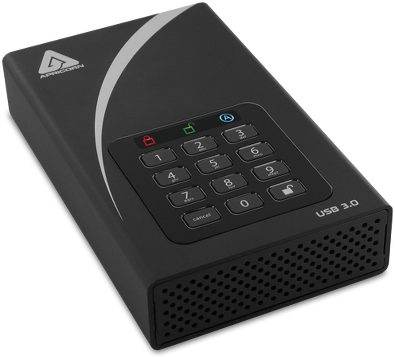 Dysk zewnętrzny HDD Apricorn Aegis Padlock DT zewnętrzny dysk twarde 12 TB USB Typu B 2.0/3.2 Gen 1 ...