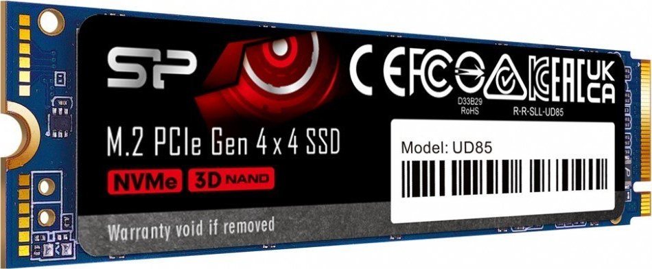 Dysk SSD Silicon Power UD85 500GB M.2 2280 PCI-E x4 Gen4 NVMe (SP500GBP44UD8505)