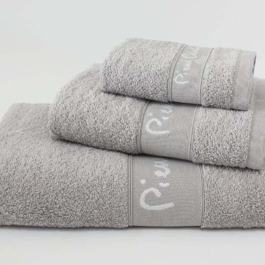 TOWEL SETX3 PIER CARD 2224 SILVER 450GSM