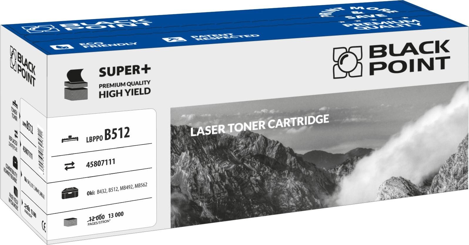 Toner Black Point LBPPOB512 Black Zamiennik 45807111 (BLOB512BKBW)