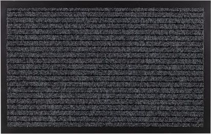 Dywany Łuszczów Wycieraczka DURA 2868 antypoślizgowa, zewnętrzna, wewnętrzna, na gumie - antracyt, 66x185 cm