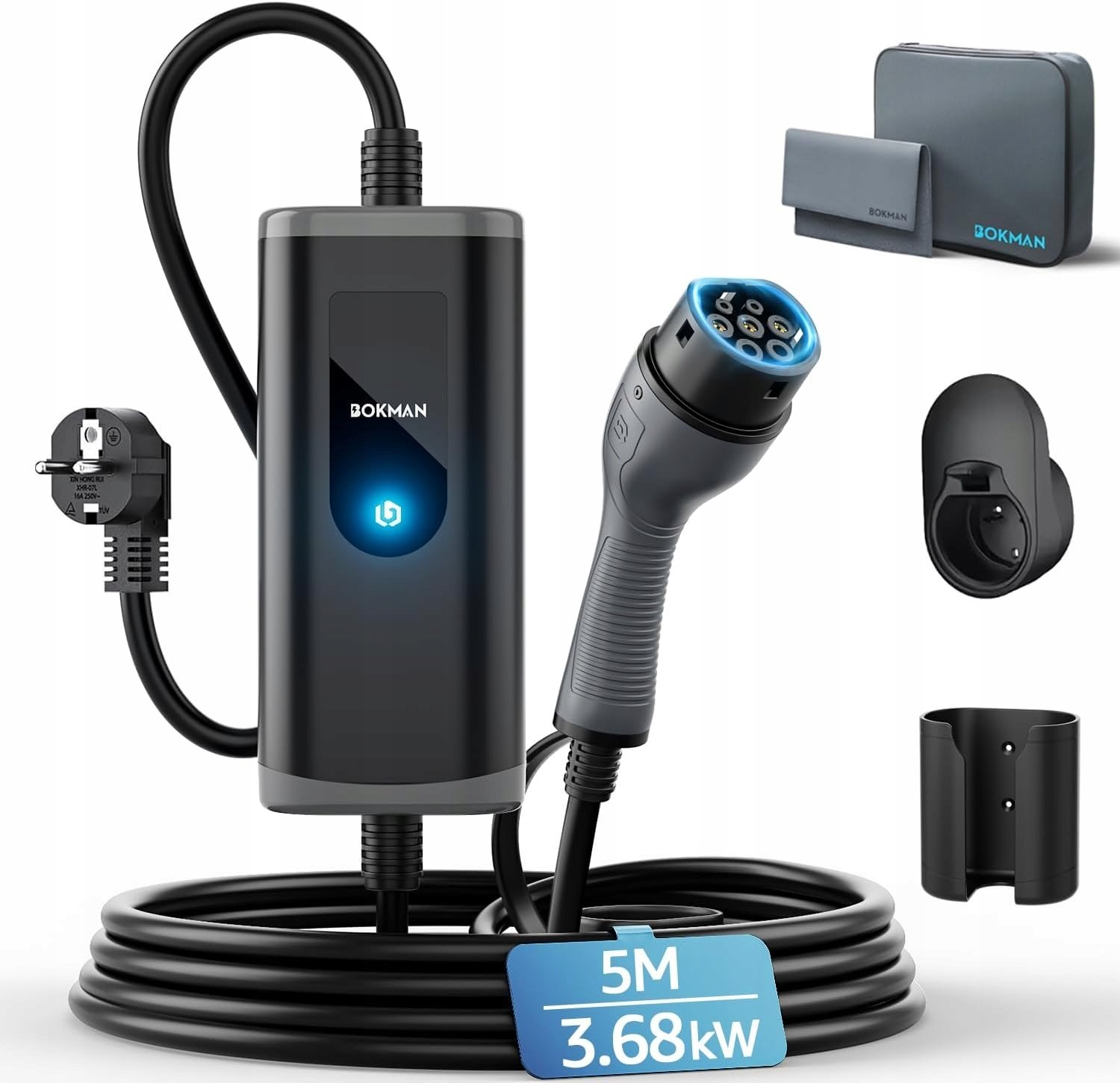 Bokman Ładowarka samochodowa 16 A 3,68 kW kabel 5 m EVSE typ 2