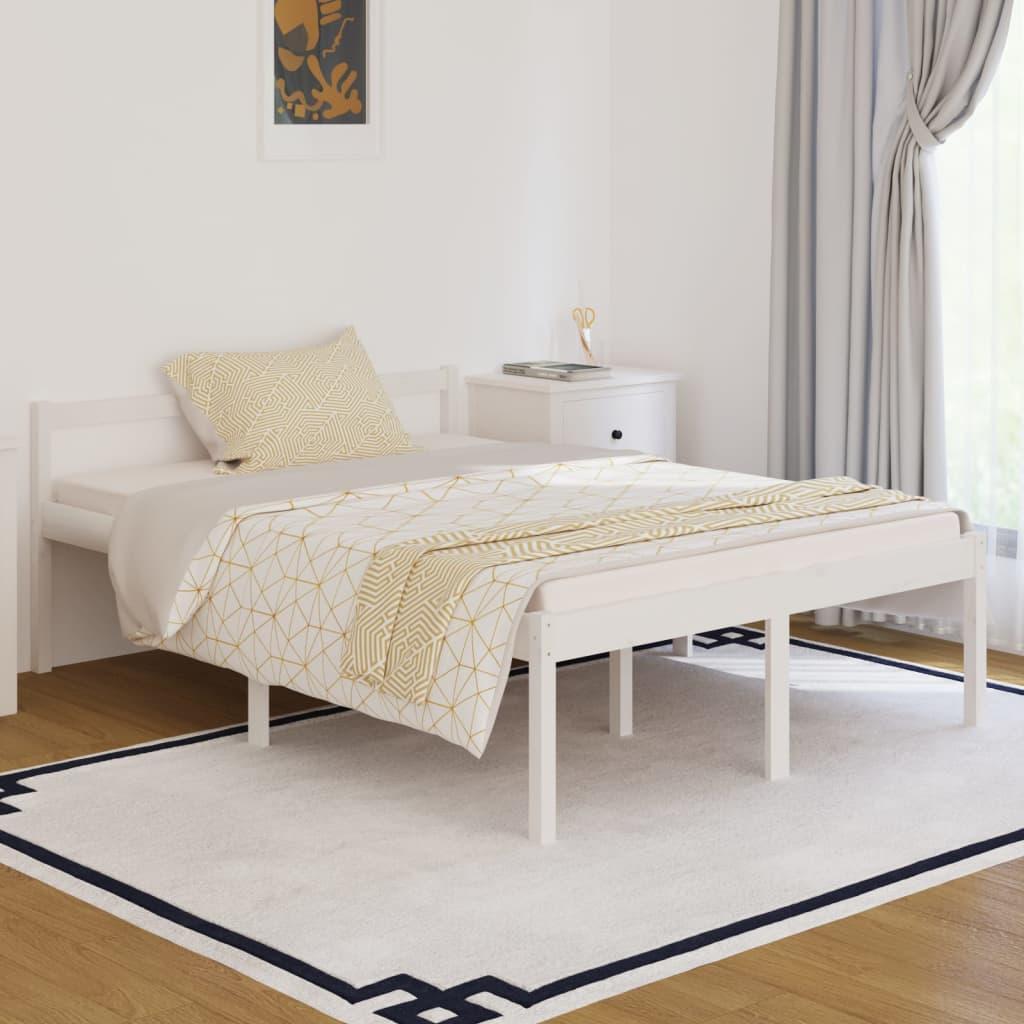Фото - Ліжко VidaXL Rama łóżka, lite drewno sosnowe, 135x190 cm, 4FT6, podwójna 