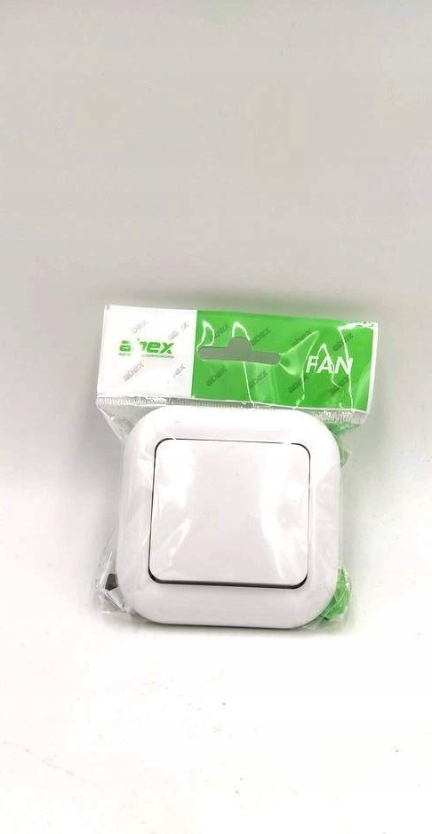 Abex Wyłącznik 1-biegunowy -FAN- p/t 10A, 250V; biały