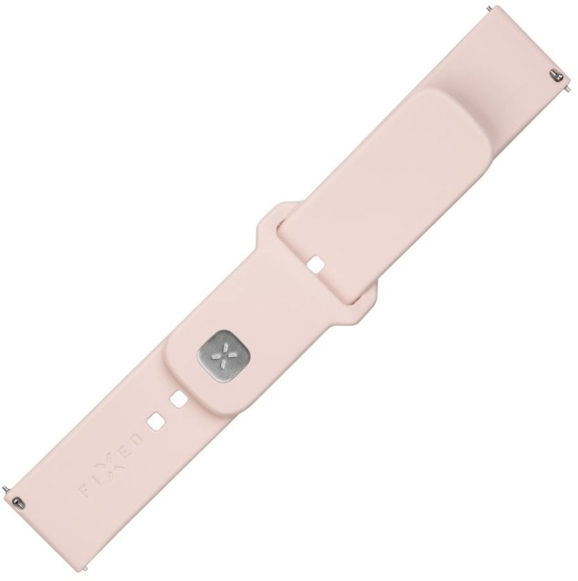 Fixed | Sporty Strap Set with Quick Release 20mm for Smartwatch | 160-235 mm | Pink | Silicone