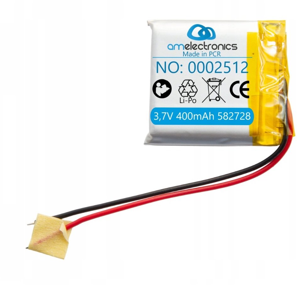 Liter Energy Battery Akumulator 3,7V 400mAh LiPo 582728 (2512)