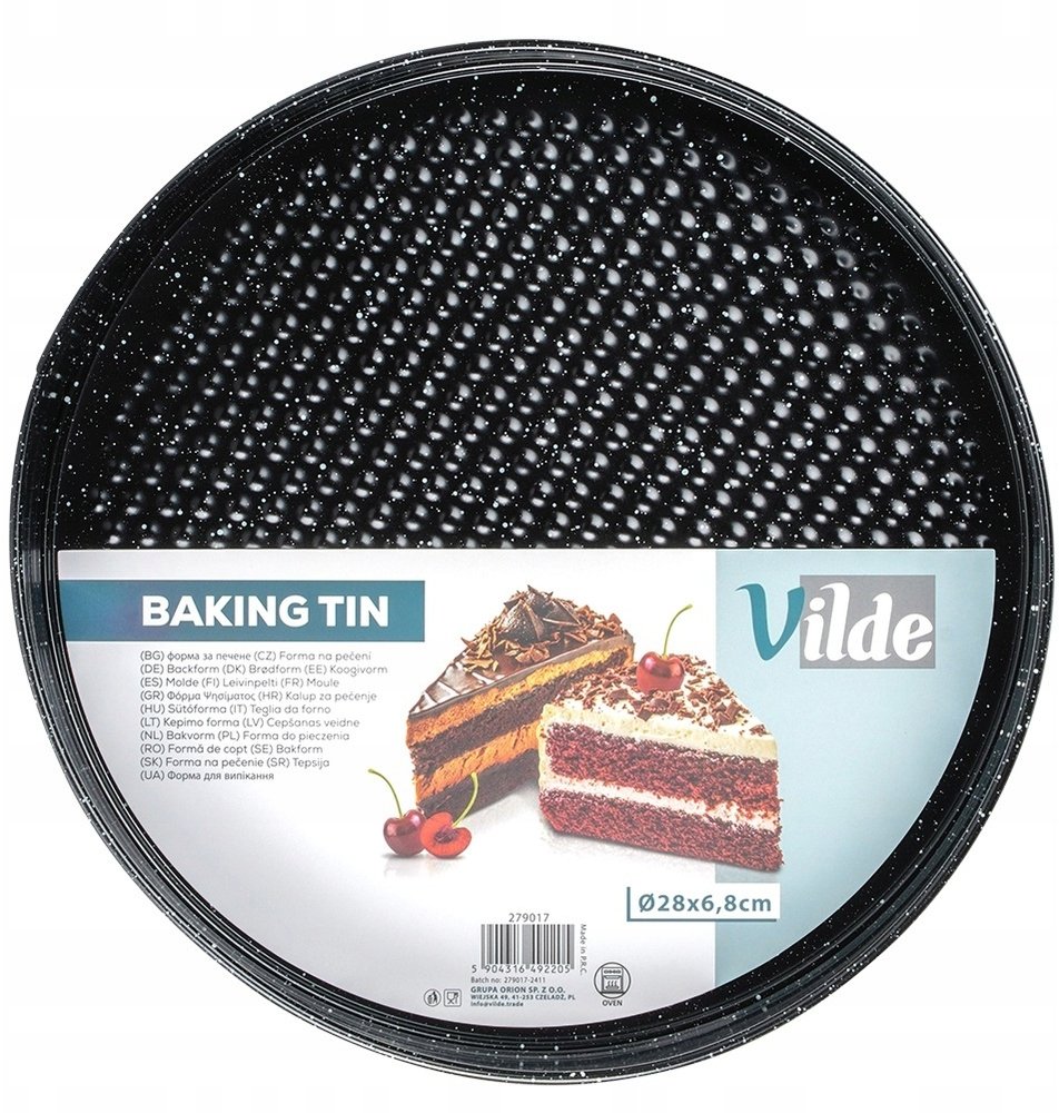 Vilde TORTOWNICA ROZPINANA GRANITOWA FORMA OKRĄGŁA 28CM VILDE 279017