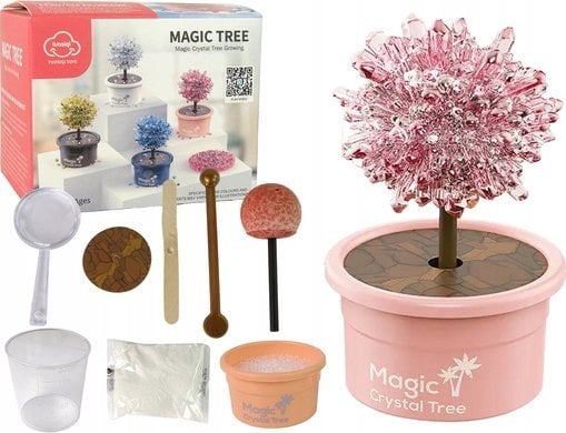 LeanToys Magiczne Drzewko Hodowla Kryształów Doświadczenia Różowe LEAN Toys