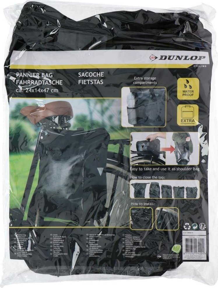 Dunlop Torba rowerowa na bagażnik wodoszczelna sakwa