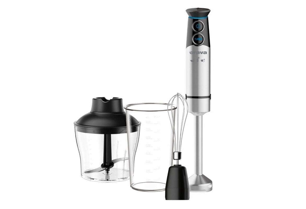 Blender Orava wielofunkcyjny mikser ręczny 1200 W, 0.6 l pojemnik, 75 dB, 2 prędkości, czarny
