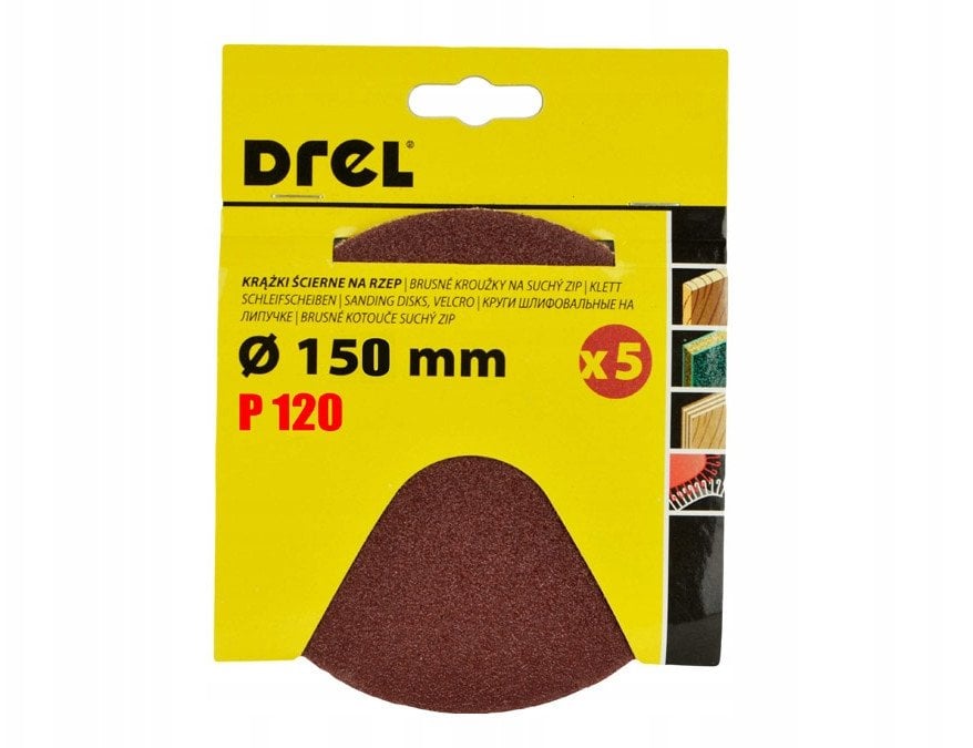 Drel Nov., approx. grinding Nov. P120 150 mm, 5 pcs.