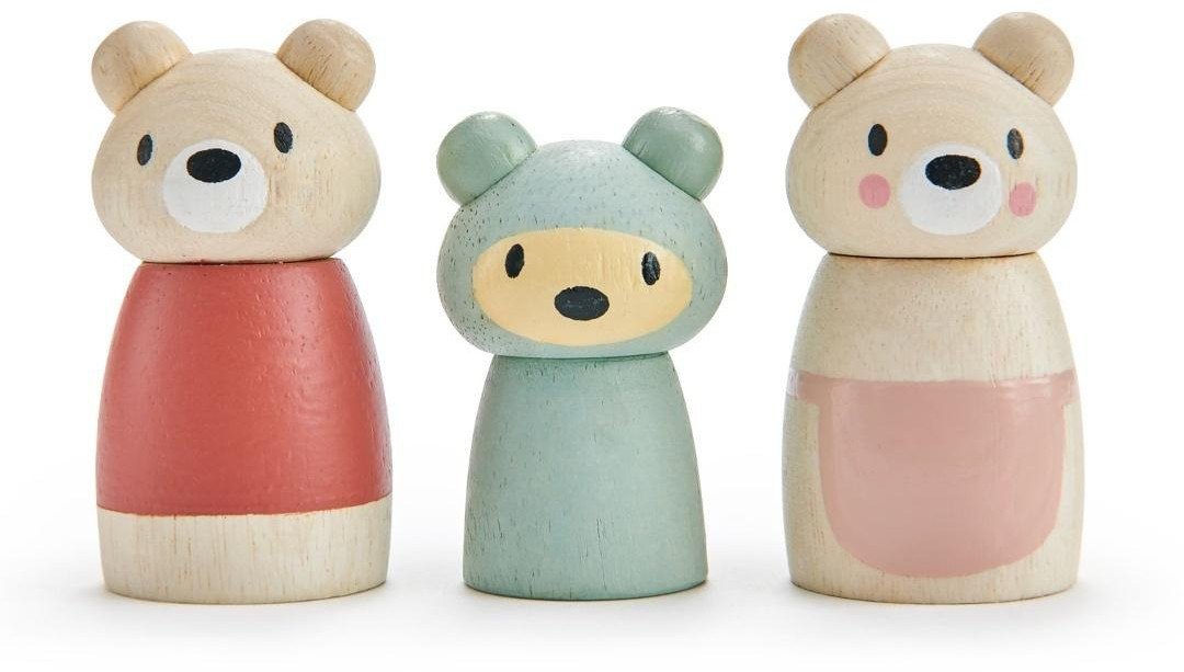 Misie drewniane 3szt EDUKAMP