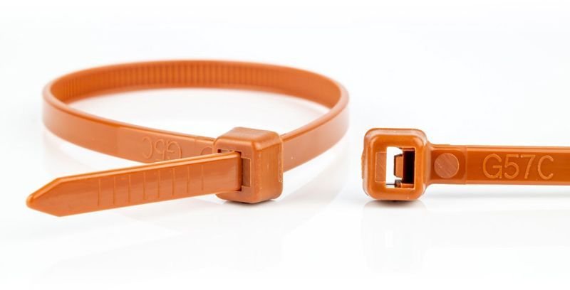 Stabilus WKK Złączki kablowe z tworzywa sztucznego brązowy 370x4,8mm 100 St.