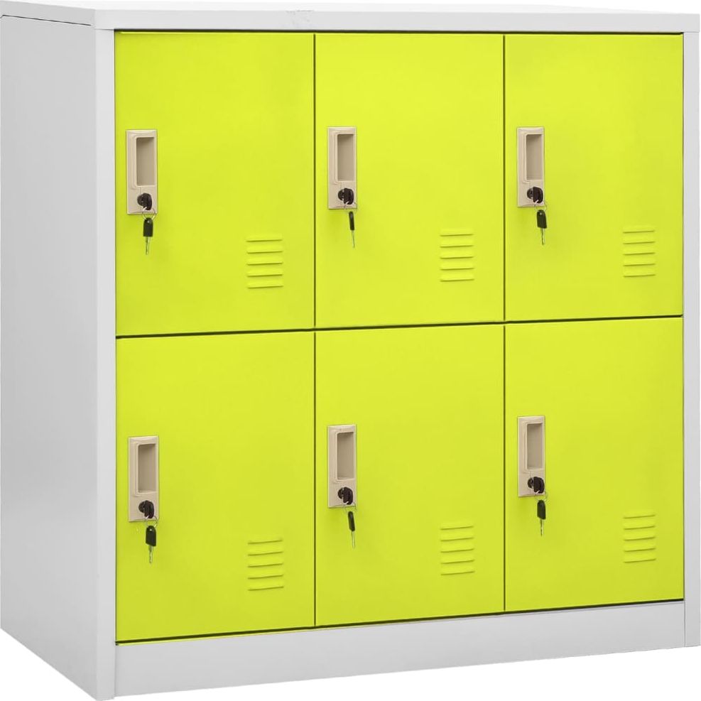 vidaXL Szafka zamykana na klucz, szaro-zielona, 90x45x92,5 cm, stal