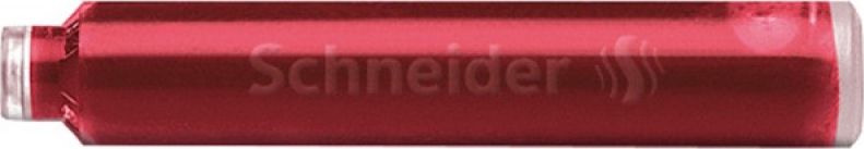 Schneider Naboje do piór SCHNEIDER, 6 szt., czerwony