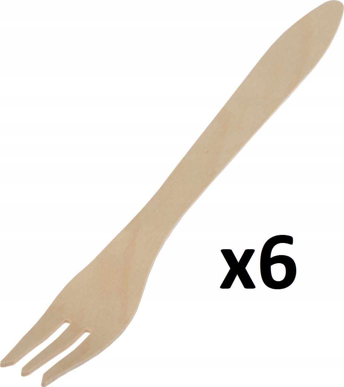 Ravi RAVI Widelce Jednorazowe Drewniane sztućce 6 szt