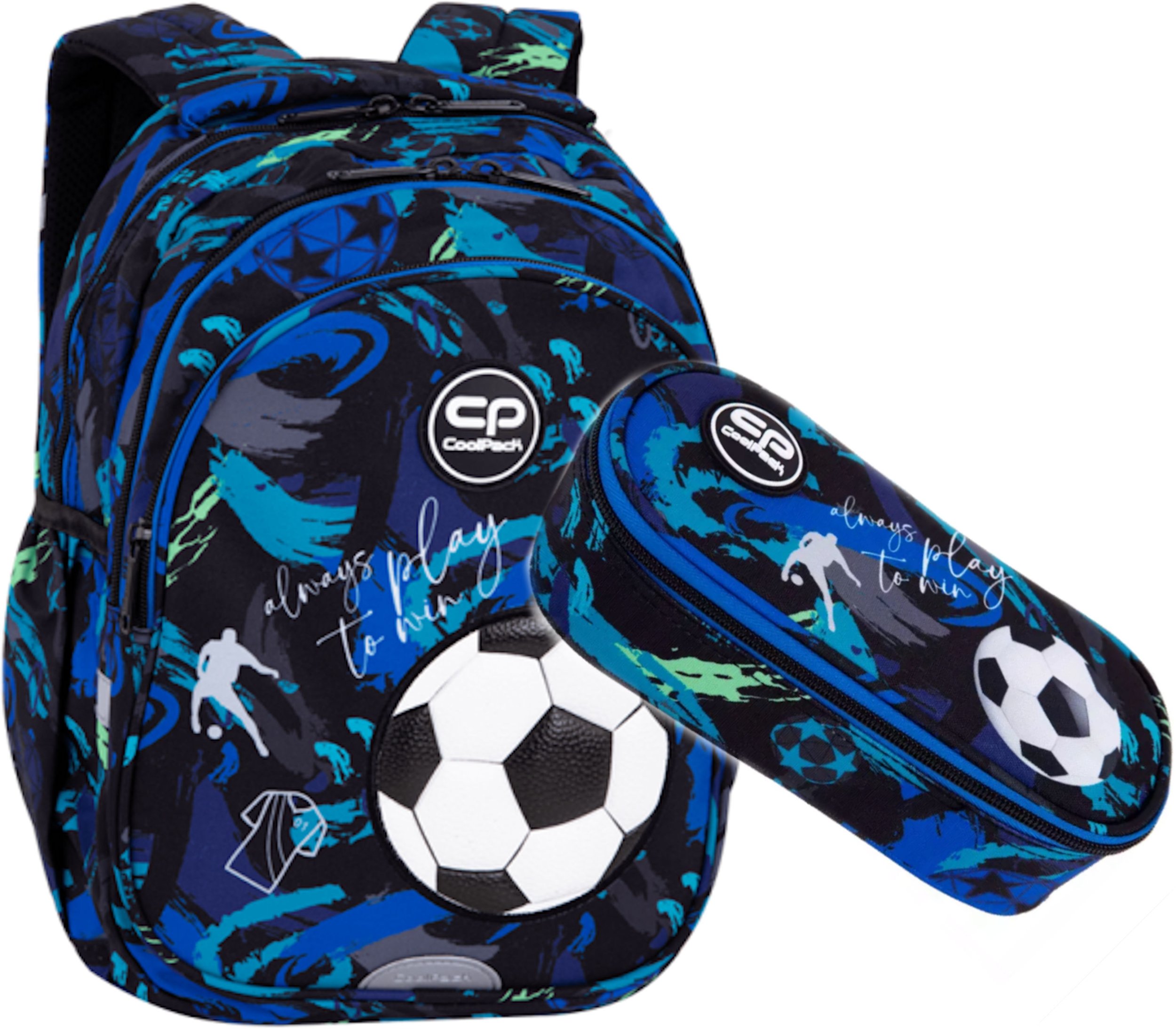 Paso Coolpack plecak szkolny football navy 2w1 Piłka nożna g (CP_ZEST2W1FOOTNAVY)