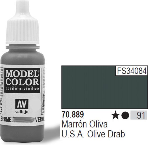 Vallejo Farba matowa Nr 91 Oliwna 17ml (70889)