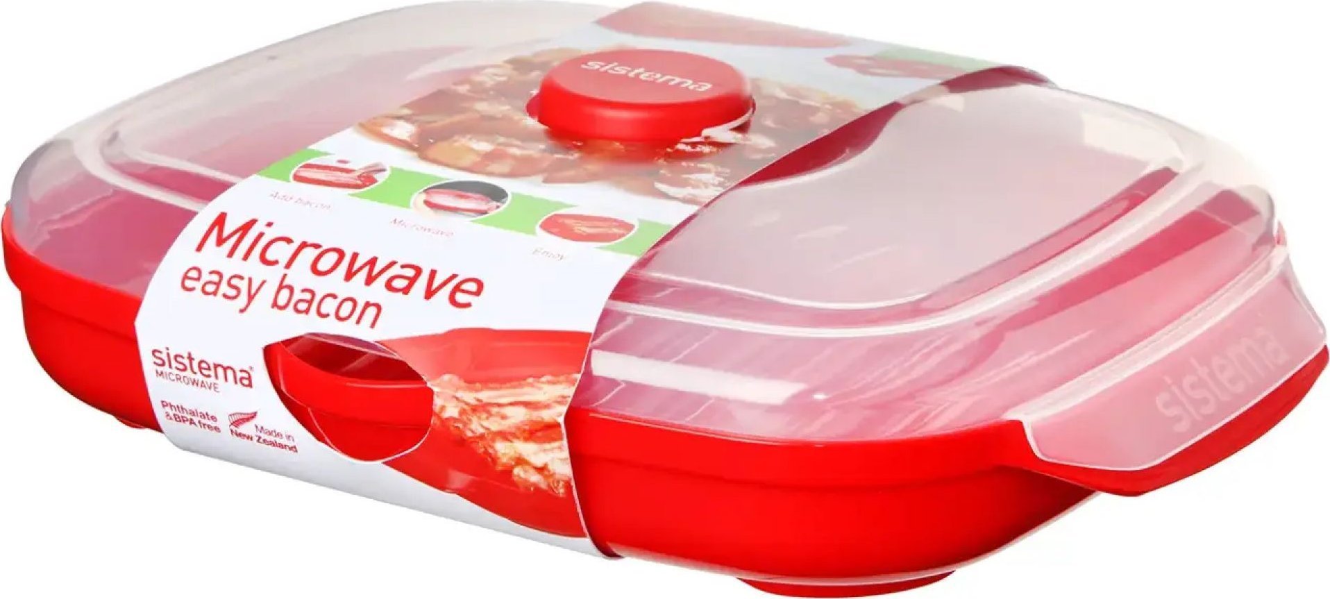 Sistema Facile Bacon, Biały/Czerwony, 28.7 x 21.9 x 7 cm