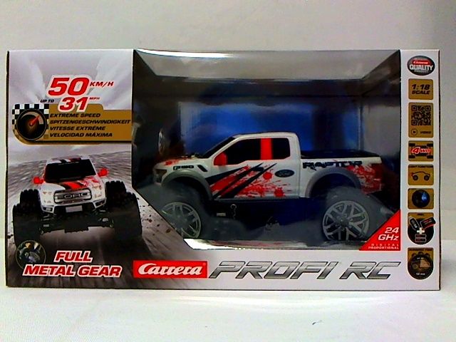 Carrera Samochód RC Ford F-150 PX Profi 1:18 biało-pomarańczowy
