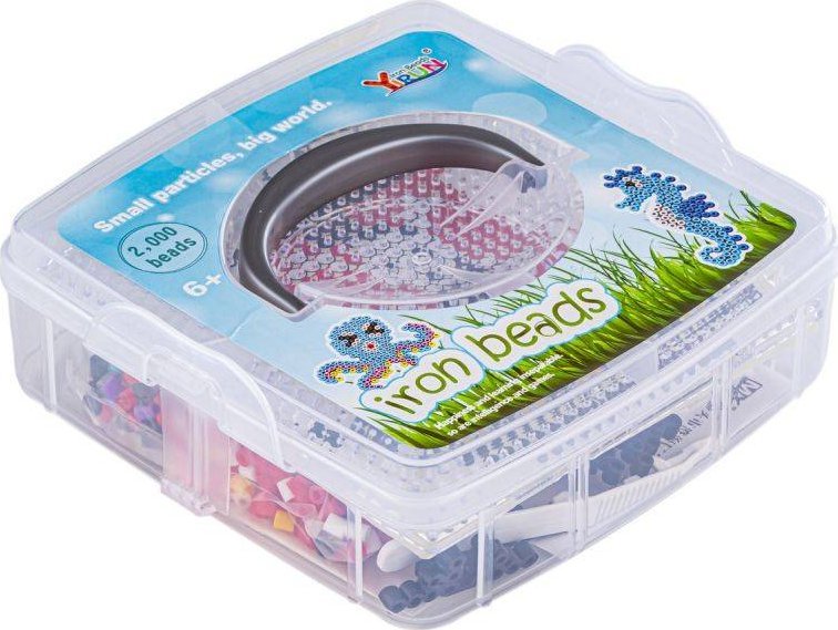 Koraliki Do Prasowania Szablony Ośmiornica, Konik Morski, Zestaw 2000 Elementów, Prasowanka, Kuferek