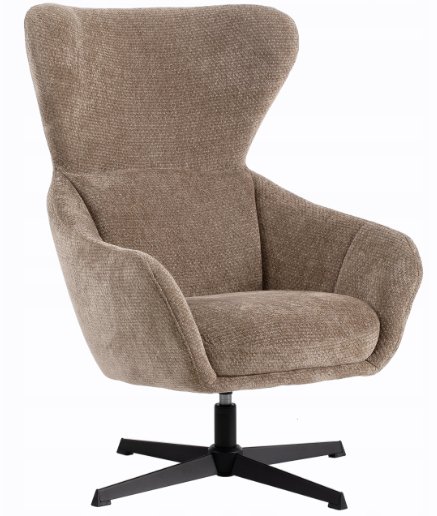 Malys Group Fotel wypoczynkowy FELIX sznurek jasny brąz obrotowy do salonu