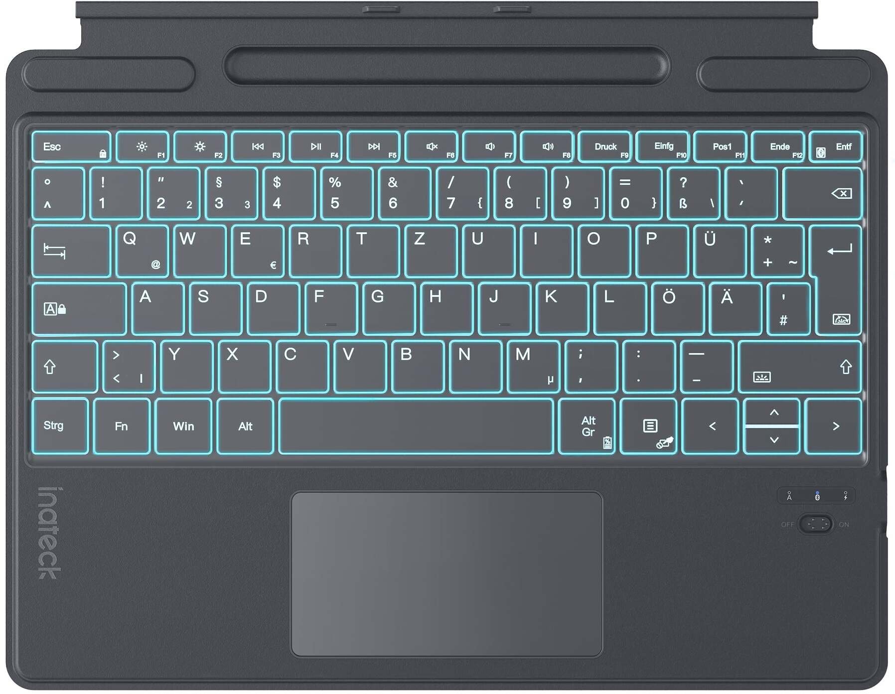 inateck Keyboard Surface gray Sureface Pro 8-11 Com. QWERTZ