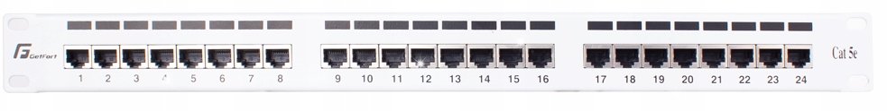 PATCH PANEL FTP CAT.5E 24 PORTY SZARY GETFORT