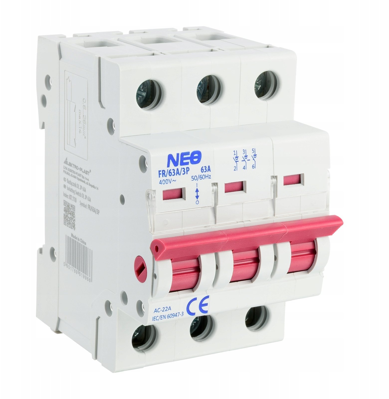 Elektro-Plast Rozłącznik Izolacyjny DL 3P 63A FR/63A/3P