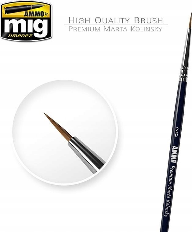 Vallejo Ammo: Round Brush - Premium Marta Kolinsky 2/0