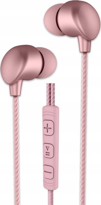 Słuchawki Audeeo Słuchawki Metallic Wired Earphones 2 (różowe złoto)