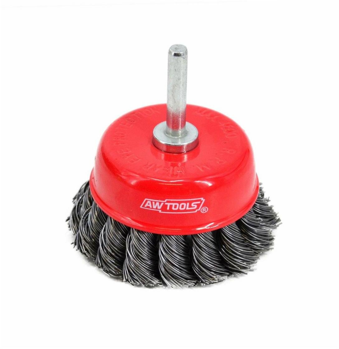 AWTools AWTOOLS SZCZOTKA DOCZOŁOWA TRZPIENIOWA SKRĘCANA 65mm