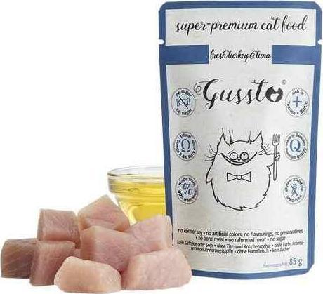 GUSSTO sasz.85g FRESH TURKEY TUNA /8 Pokarm dla kota z INDYKIEM I TUŃCZYKIEM