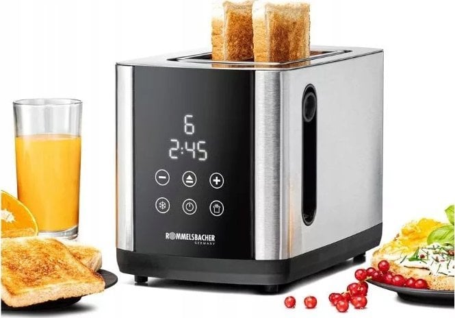 Toster Rommelsbacher Rommelsbacher Toaster Sunny TO 850 (stainless steel/black, 800 watts, for 2 slices of toast)