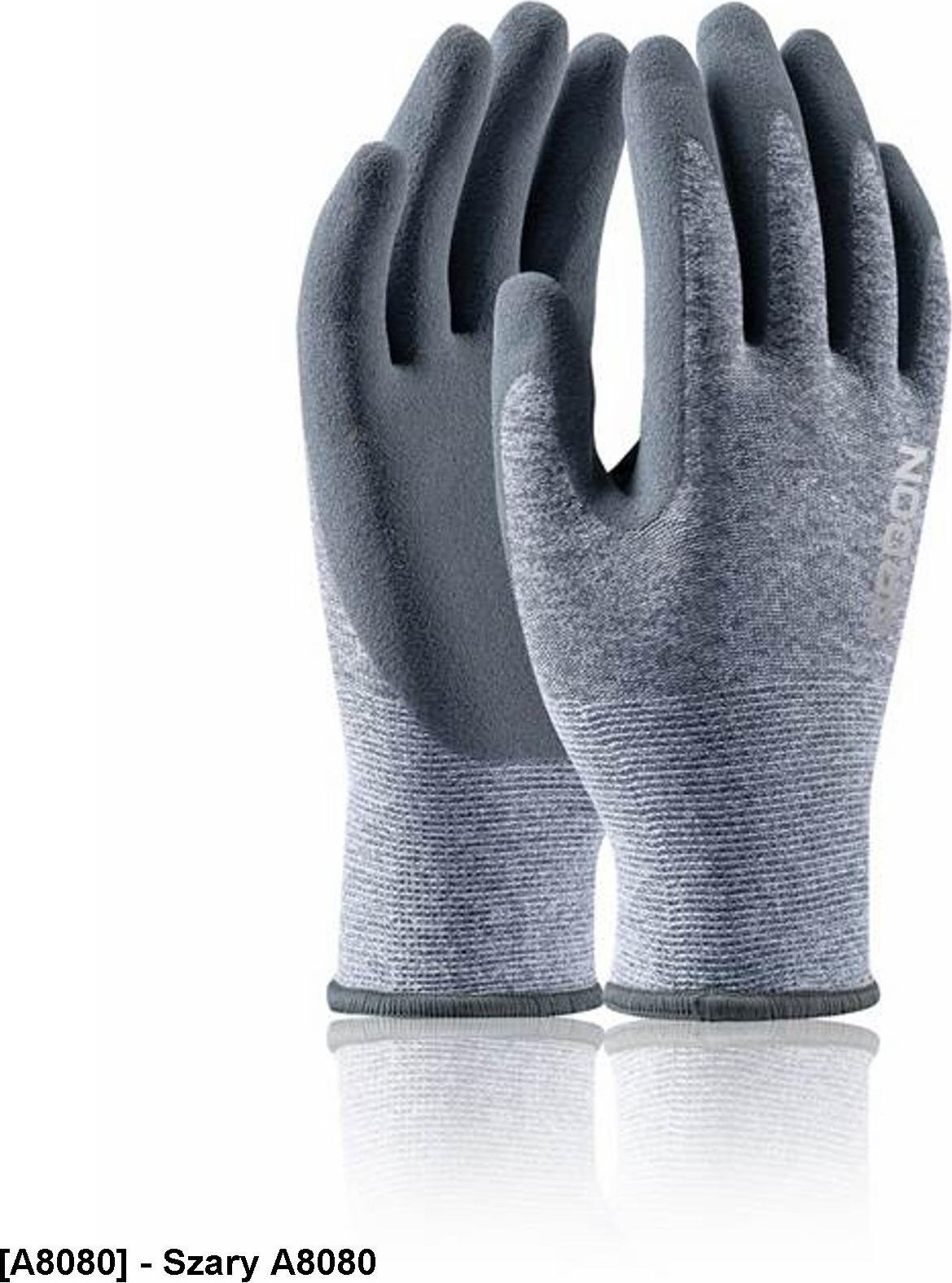 Ardon ARDON NATURE TOUCH 07/S A80 - rękawice częściowo powlekane, oddychające, pianka lateks, pozyskane z recyklingu + spandeks, - Szary A8080 09-SPE