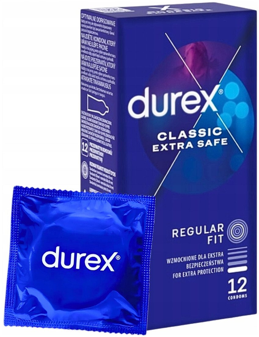 Durex Classic extra safe prezerwatywy wzmocnione dla ekstra bezpieczeństwa 12szt