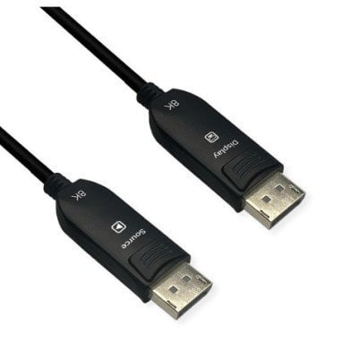 ROLINE Kabel DisplayPort (AOC), v2.1, 10K@60Hz, 54Gbit/s, UHBR13.5, DP-DP, M/M, 30 m