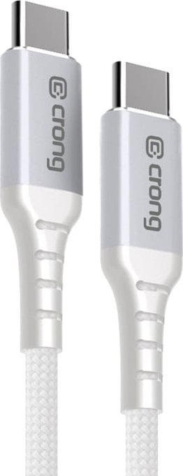 Kabel USB Crong USB-C - USB-C 1.5 m Biały (CRGAL15USCCWHI)