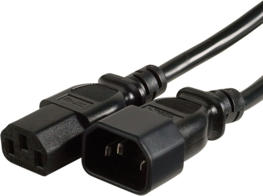 Zdjęcia - Kabel InLine  zasilający  IEC C13 - C14 5m czarny  (16635)