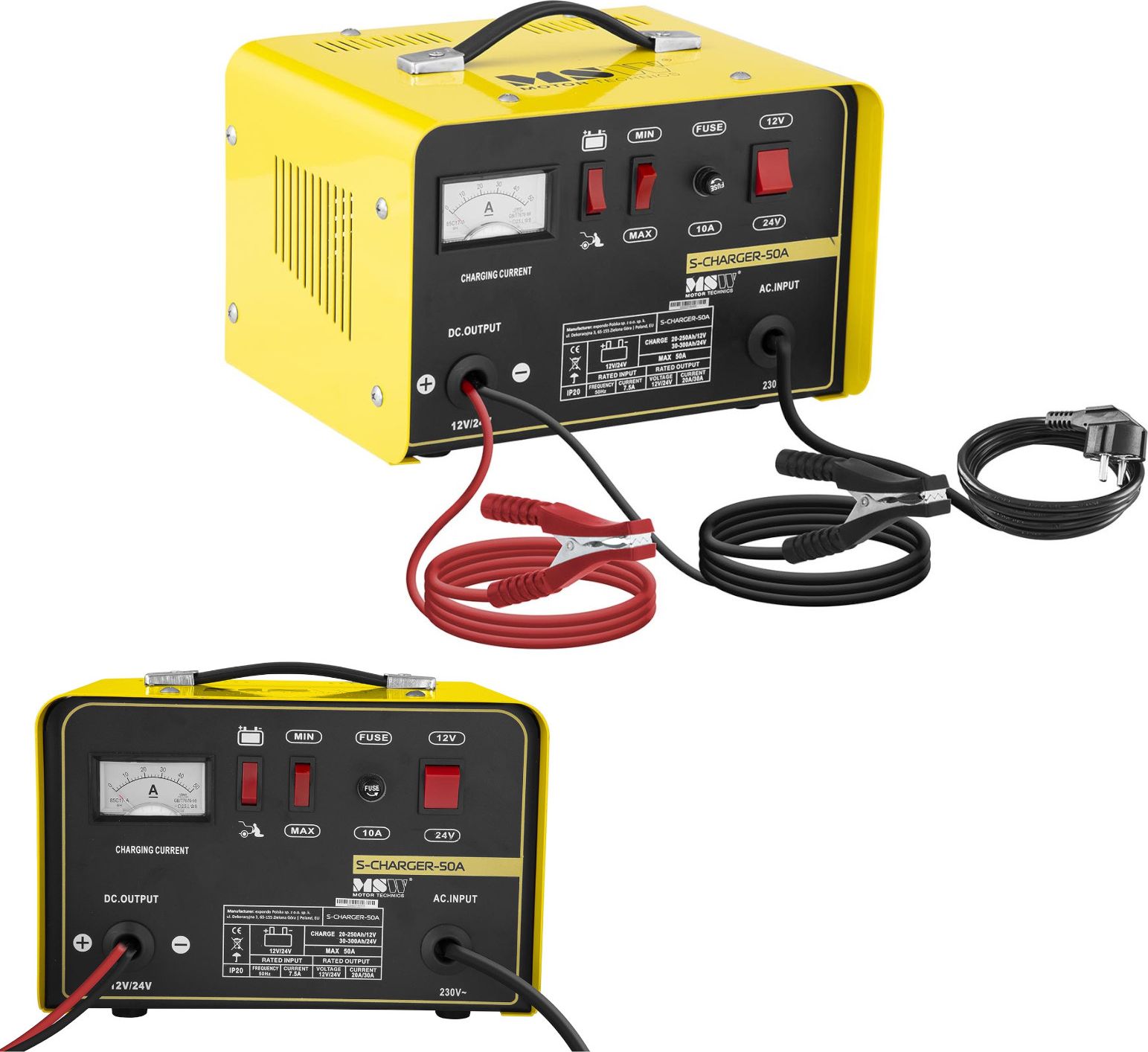 MSW Prostownik rozruchowy samochodowy do ładowania 12/24V 30A rozruch 130A