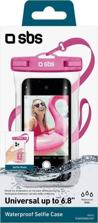 SBS Mobile Wodoodporne etui z do smartfonów do 6,8" Pink standard
