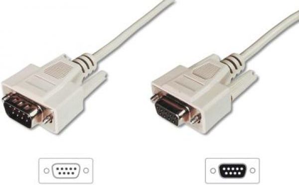 Digitus DB-9 - DB-9, 2m, Beżowy (AK-610203-020-E)