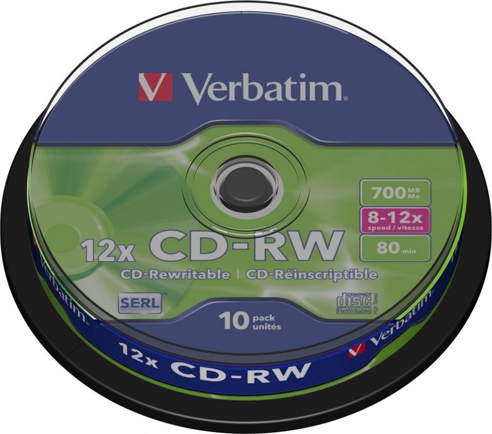 Verbatim CD-RW 700 MB 12x 10 sztuk (43480)
