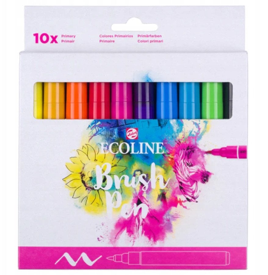 EcoLine Ecoline Brush Pen set Primary | 10 colours
